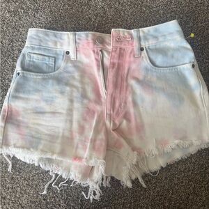 PacSun Tie-Dye Denim Festival Cutoff Shorts. NWOT.